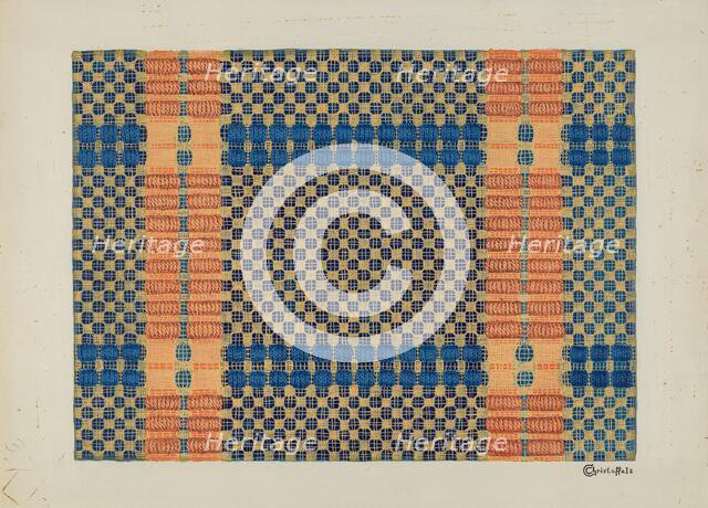 Coverlet (Reverse Side), 1935/1942. Creator: Cornelius Christoffels.