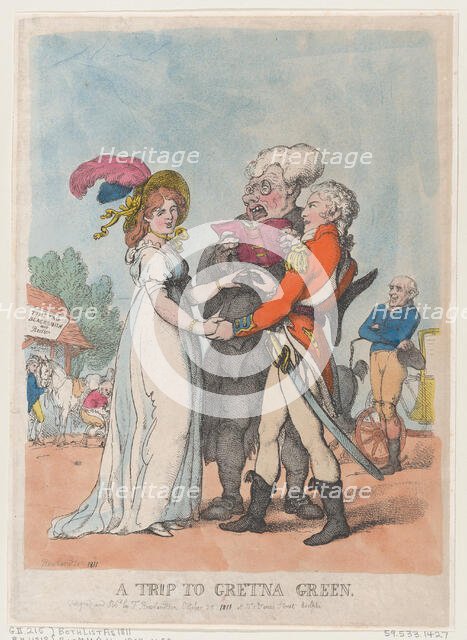 A Trip to Gretna Green, 1803., 1803. Creator: Thomas Rowlandson.