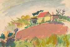 Landscape with a homestead, 1940/1944. Creator: Ján Novák.