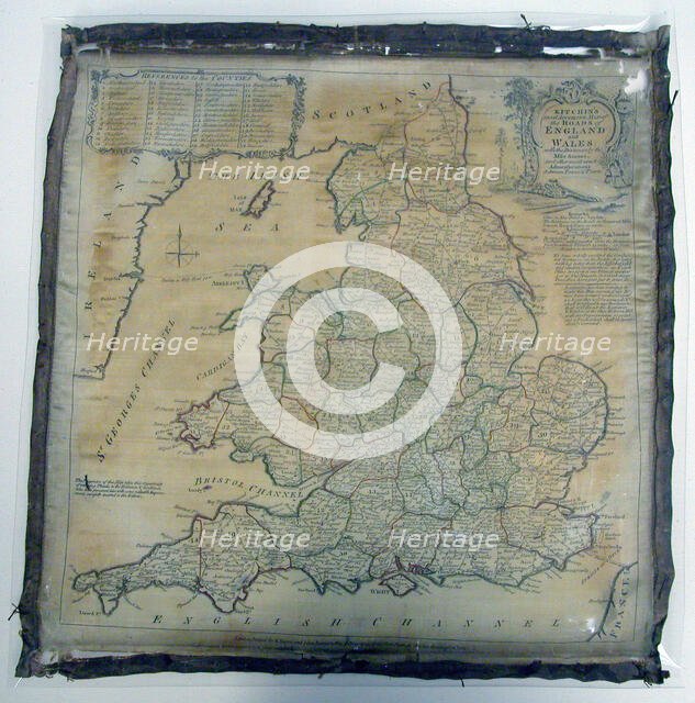 Panel (Map), England, 1784. Creator: Unknown.
