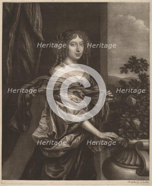 Portrait of a Lady beside a Rose Bush, c. 1655. Creator: Wallerant Vaillant.