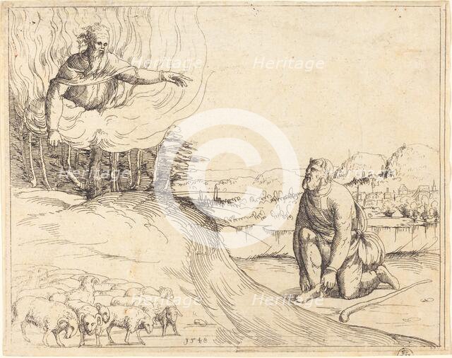 Moses and the Burning Bush, 1548. Creator: Augustin Hirschvogel.