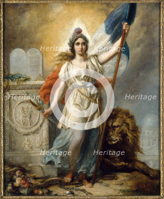 La République, esquisse pour le concours de 1848, 1848. Creator: Alexandre-Marie Colin.