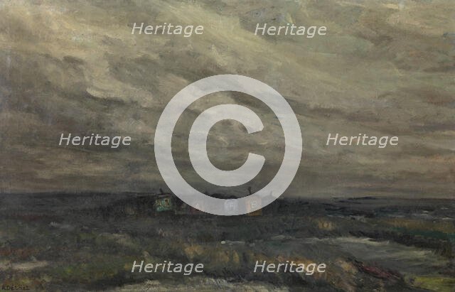 Caravans in the Rain, late 19th-early 20th century? Creator: Aloïs De Laet.