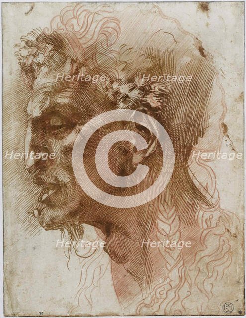 Head of a Satyr. Creator: Buonarroti, Michelangelo (1475-1564).