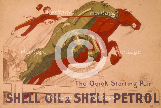 Poster advertising Shell oil and petrol. Artist: Unknown