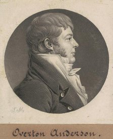 Overton Anderson, 1808. Creator: Charles Balthazar Julien Févret de Saint-Mémin.