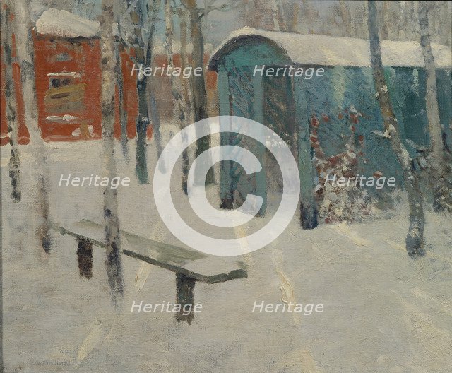 Early Snow. Artist: Pervukhin, Konstantin Konstantinovich (1863-1915)