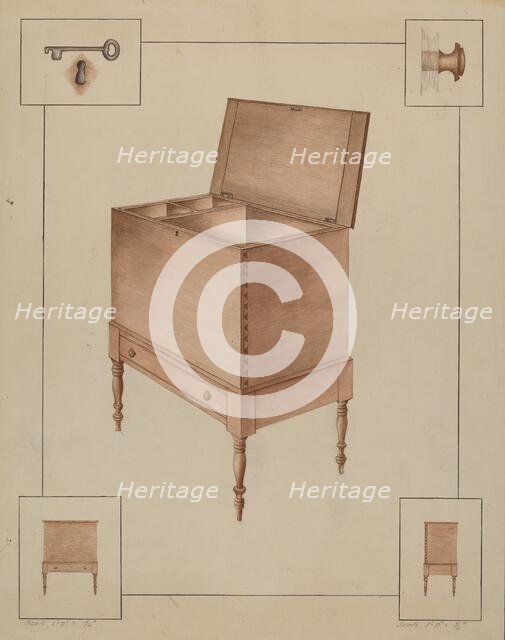 Sugar Chest, c. 1938. Creator: Sarah F. Williams.