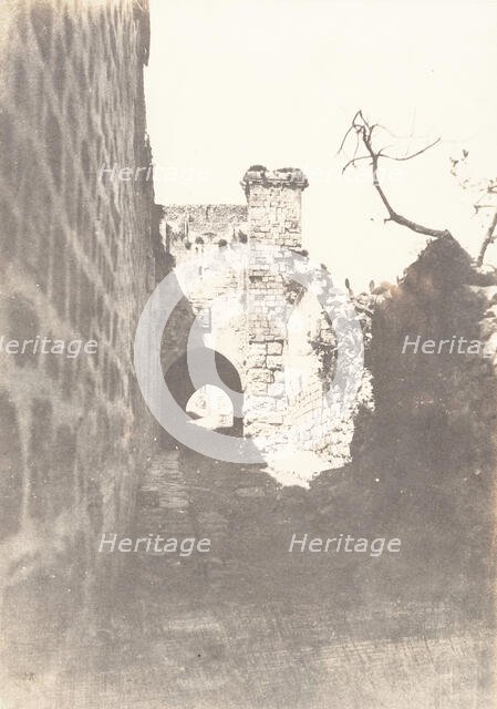 Jérusalem, Via Dolorosa, Reste antique, 1854. Creator: Auguste Salzmann.