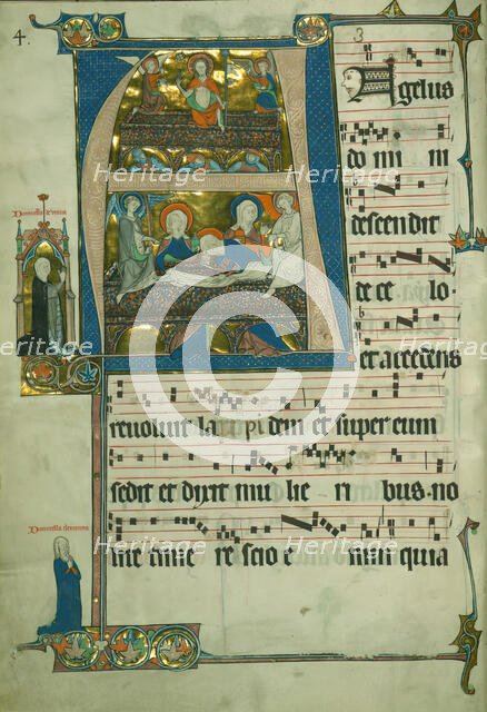 Letter A, the Beaupré Antiphonary (Volume I), 1290. Creator: Unknown.