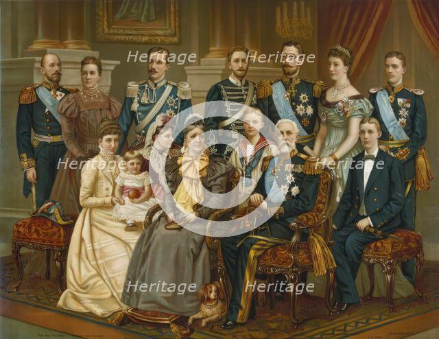 Oscar II and his family, c1900.  Creator: Nordic Museum.