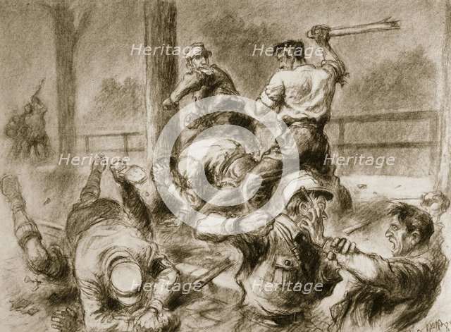 'The Assassination of 'Comrade' Georg Hirschmann in Munich', 26th May 1927 (1938). Artist: Unknown