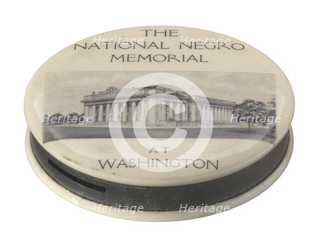 Keepsake pocket bank for the National Negro Memorial, ca. 1926. Creator: Unknown.