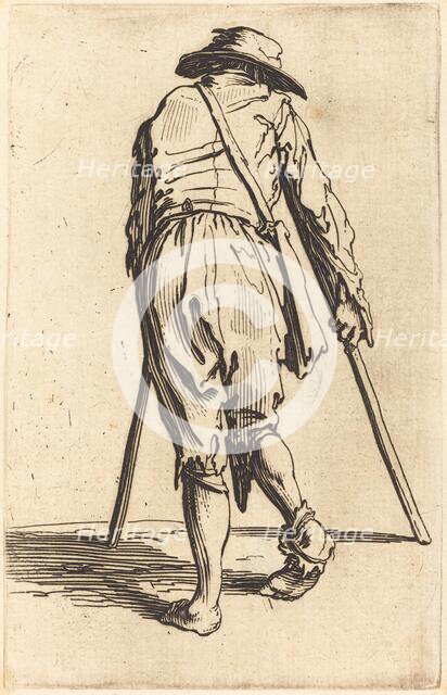 Beggar with Crutches and Hat, Back View, c. 1622. Creator: Jacques Callot.