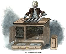 'The Automaton Chess Player', 1845. Artist: Unknown