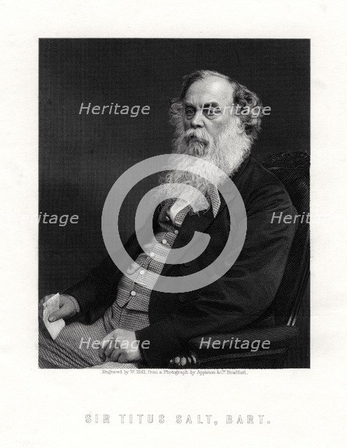 Sir Titus Salt, British manufacturer and benefactor, 19th century.Artist: W Holl