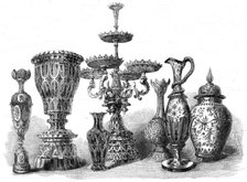 The International Exhibition: Bohemian glass, by Harrach and Hofmann, in the Austrian Court, 1862. Creator: Unknown.