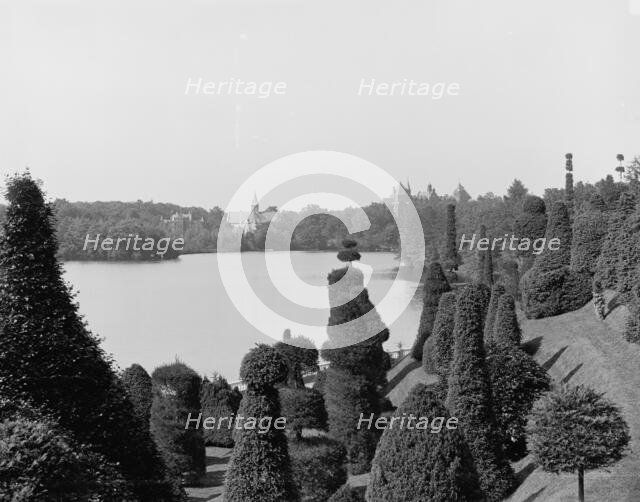 Lake Waban from Hunnewell's Gardens, Wellesley, c1900. Creator: Unknown.