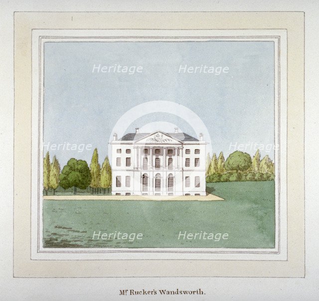 View of DH Rucker's residence at West Hill in Wandsworth, London, c1800. Artist: Anon