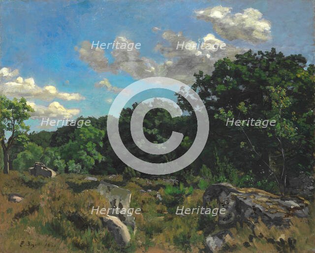 Landscape at Chailly, 1865. Creator: Frédéric Bazille.