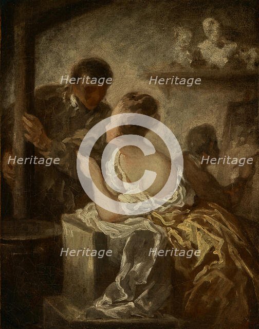 The Studio, about 1870. Creator: Honore Daumier.