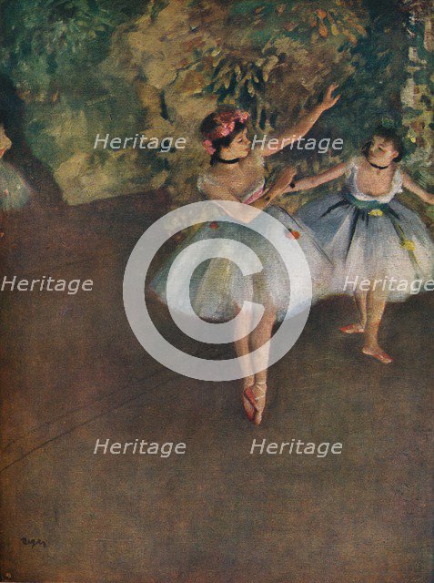 'Two Ballet Dancers on the Stage (Deux Danseuses Sur La Scene)', 1874 (1946). Artist: Edgar Degas.