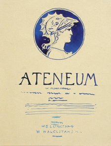 Ateneum magazine cover proposal, published by Wentzel Hagelstam, 1898-1899. Creator: Albert Edelfelt.