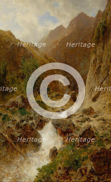 Torrent, 1893. Creator: Eduard Peithner von Lichtenfels.