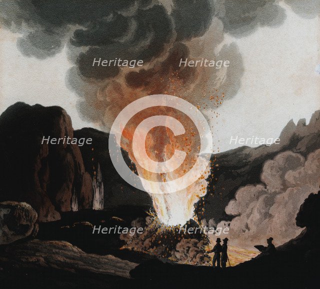 Vesuvius erupting, Italy, c1815. Artist: Unknown