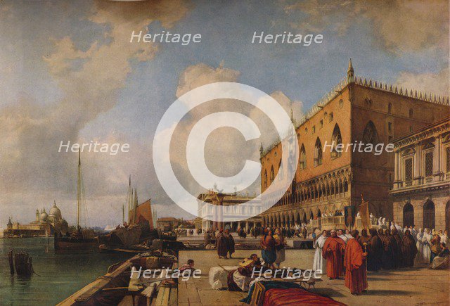 'Venice: Ducal Palace with a Religious Procession', c1828. Artist: Richard Parkes Bonington.