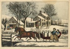 Winter Morning in the Country, 1873., 1873. Creators: Nathaniel Currier, James Merritt Ives, Currier and Ives.