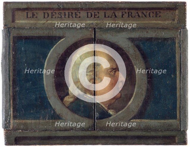 Le Desire' of France. Portrait of Louis XVIII and hidden portrait of Napoleon, c1815. Creator: Unknown.