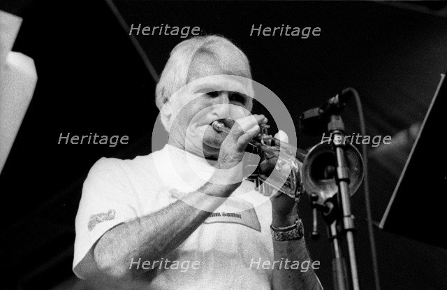 Conte Condoli, Brecon Jazz Festival, Powys, Wales, August 2000. Artist: Brian O'Connor.
