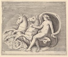 Female Nude with Two Seahorses, published ca. 1599-1622. Creator: Unknown.