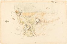 Draped Figure, Reclining, 1892. Creator: James Abbott McNeill Whistler.