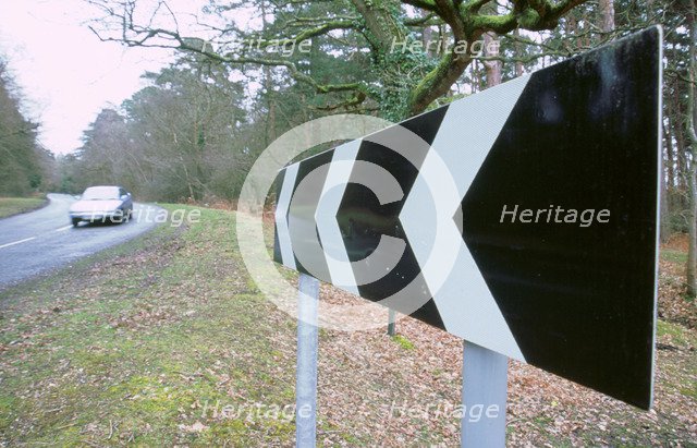 Chevron Road sign. Artist: Unknown.