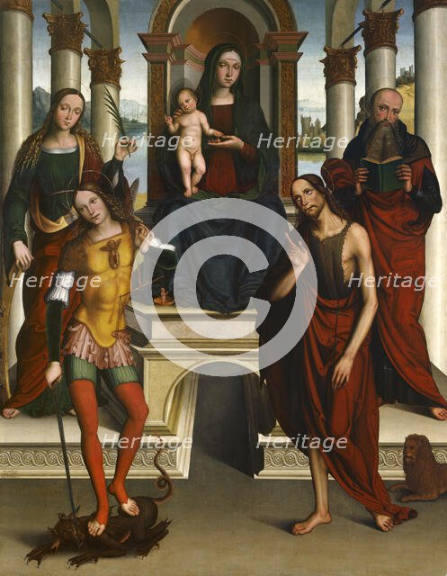 Madonna and Child Enthroned with Saints, 1506. Creator: Michele Coltellini.