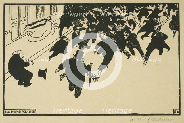 La Manifestation (The Uprising), 1893. Creator: Felix Vallotton.