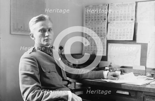 Hiram Bingham, Aviator - At Desk, 1917. Creator: Harris & Ewing.