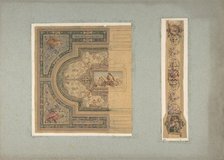 Two Designs for Ceiling with Putti and Allegorical Figures of the Arts, second half 19th century. Creators: Jules-Edmond-Charles Lachaise, Eugène-Pierre Gourdet.