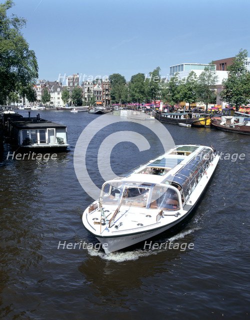 Amstel Canal and Bloumerbrug, Binnen, Amsterdam, Netherlands 