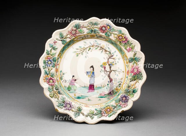 Plate, Staffordshire, 1760/69. Creator: Staffordshire Potteries.