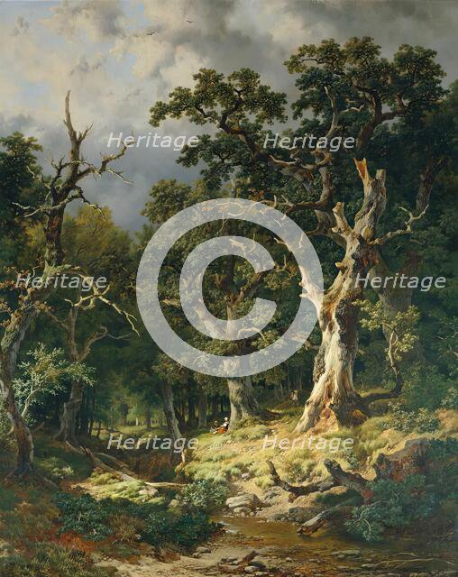 Oak forest, 1870/1875. Creator: Remigius Adrianus Haanen.