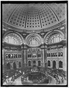 Reading Room in rotunda, Library of Congress, c1901. Creator: Unknown.