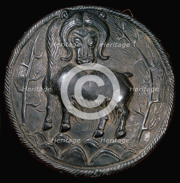 Hunnic silver plaque of a yak, 1st century. Artist: Unknown
