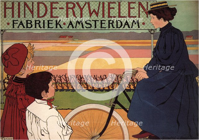 Hinde Rijwielen Fabriek Amsterdam, 1896. Artist: Caspel, Johann Georg van (1870-1928)