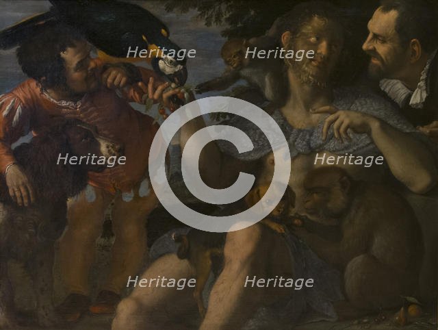 Arrigo Peloso, Pietro Matto and Amon Nano, c. 1598. Creator: Carracci, Agostino (1557-1602).