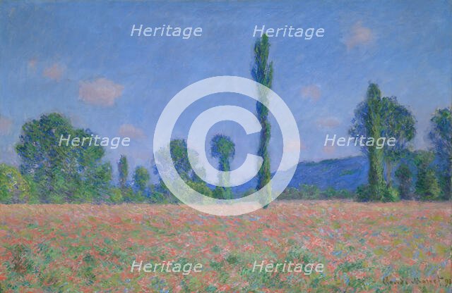 Poppy Field (Giverny), 1890/91. Creator: Claude Monet.