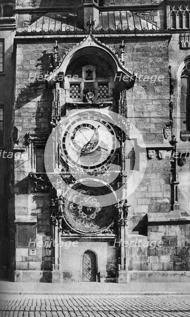 The Prague Astronomical Clock, Czechoslovakia, c1930s Artist: Unknown